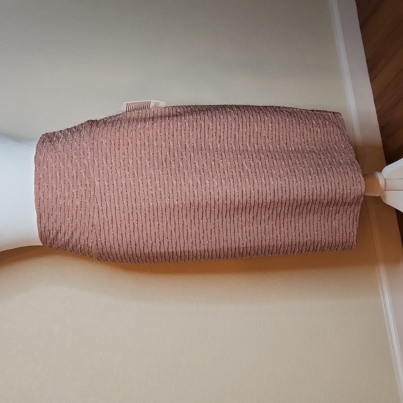 LULAROE Cassie Elegant NWT Pencil Skirt Large Shimmery Rose Blush Pink Gold - Picture 1 of 8